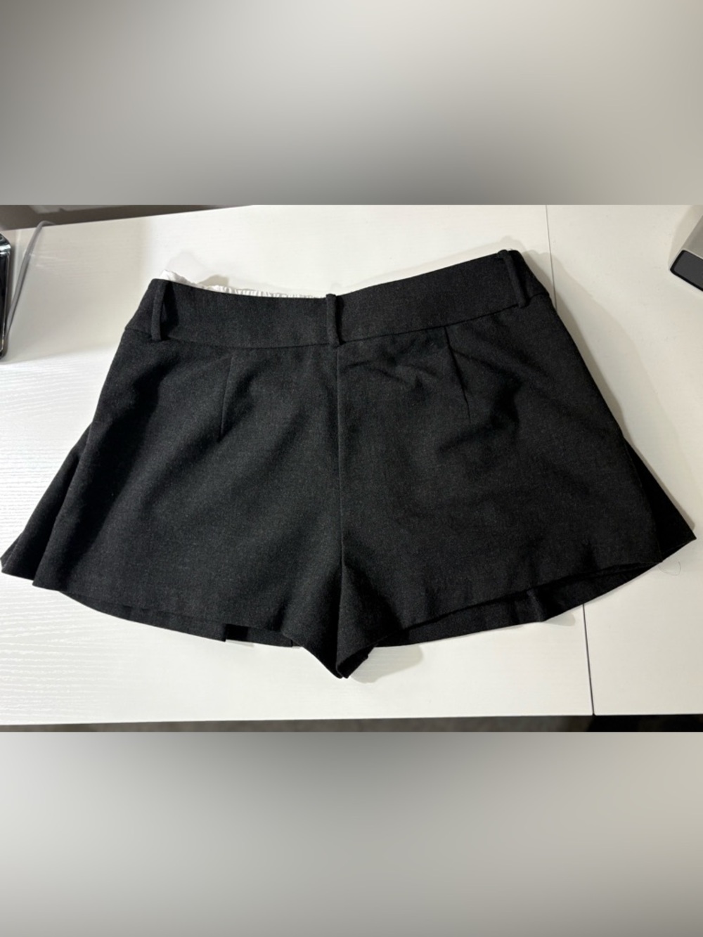 *NWOT* Zara Double Waist Box Pleat Skort — Dark Grey - Picture 4 of 5
